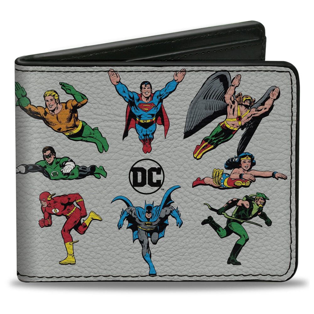 1613 DC Comics Wallet, Bifold, Dc Justice League Retro Superhero Group Pose